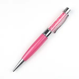 Xinghao ile marka yüksek kaliteli metal kalem usb flash sürücü kristal top kalem
