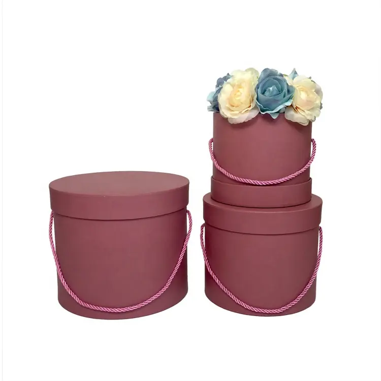 guangdong Customized cylindrical paper pencil flowers tissue packaging cardboard boxes round gift boxes