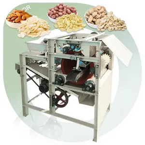 Mesin pengupas biji kopi segar, mesin pengolahan gandum kecil kupas kacang