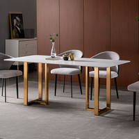 Meubles de salle à manger, table à manger en pierre frittée, ensemble de table à manger moderne, ensemble de salle à manger 4, 6 ou 8 places, table de restaurant