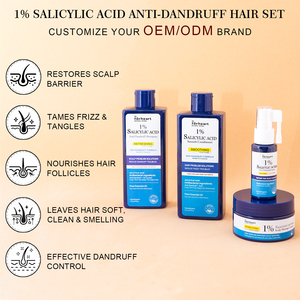 Champú Profesional de Ácido Salicílico de Marca Privada, Champú Antifúngico para el Cuero Cabelludo con Aceite de Árbol de Té para la <span class=keywords><strong>Dermatitis</strong></span> Seborreica y Reparación del Cabello - Product Image 4