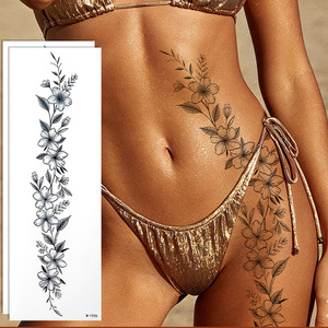 Tatuaje Temporal de Brazo Completo con Diseño Floral, Resistente al Agua, Realista, para Mujeres, Arte Corporal - Product Image 4