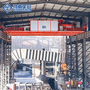 50 tấn 80 tấn nặng nhà máy thép đúc lò nồi đôi dầm trên không cần cẩu với động cơ điện và điều khiển từ xa - Product Image 2