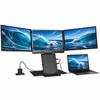 Moniteur portable multi-écrans, extension d'écran pour ordinateur portable, 1200P, multi-affichage, USB-C, plug and play, écran pliable pour le travail à distance