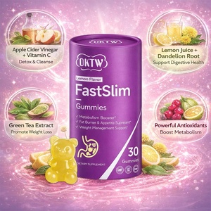 OKTW Fast <strong>Slim</strong> Lemon Flavor Gummies 30 Counts Metabolism Booster Fat Burner Appetite Suppressant Weight Management Support GMP - Product Image 2