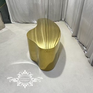Tavolino da Caffè e Tè in <span class=keywords><strong>Acciaio</strong></span> Inossidabile Dorato Lucido, Arredamento di Lusso per Hotel, Casa e Uso Commerciale - Product Image 4