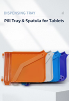 Plateforme de Comptage et de Distribution de Comprimés en ABS pour Pharmacie avec Spatule – Plateau et Spatule pour Comprimés et Médicaments