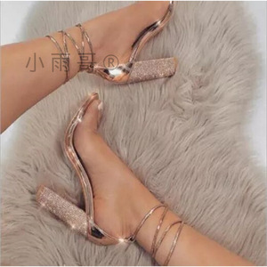 Zapatos de Novia con Tacón Cuadrado, Punta Abierta y Correa de Pedrería al Tobillo para Mujer, Tacones de Lujo de Diseñador de Alta Calidad - Product Image 2