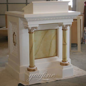 Autel en marbre naturel d'église religieuse occidentale - Product Image 4