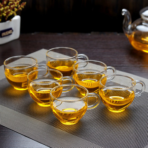 Taza de té de vidrio con asa de 336 ml, color sólido, forma cónica, para beber té, juego de regalo - Product Image 4