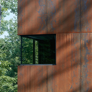 Revêtement mural extérieur perforé en acier corten moderne découpé au laser, panneau de mur rideau certifié ISO 9001 - Product Image 6