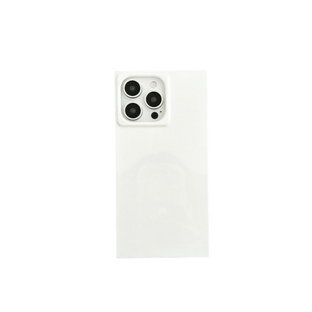 New Simple Square Pure White Imd All Inclusive Anti Fall Phone Case for iPhone 16 15 14 13 Pro Max