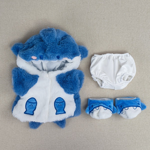 Muñeco de oso Lina mediano de 30cm, Bonito traje de <span class=keywords><strong>gateo</strong></span> de tiburón, juguete de peluche bordado para bebé, gran alivio del estrés, relleno de algodón PP - Product Image 6