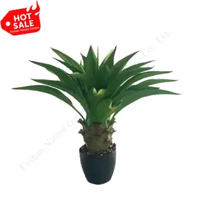 Hot Sale Fake Home Decor Sisal Plastic Tree with Pot Tropical Agave Artificial Hemp Plant