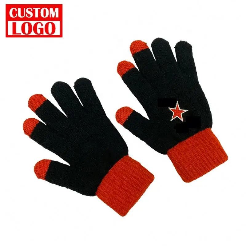 Gants de travail d'hiver d'automne et d'hiver gants d'hiver chauds écran tactile en tricot adapté au bureau de l'école