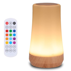 Luz Nocturna LED Recargable de Tamaño Mediano con Control Táctil/Remoto, 5 Colores Cambiantes, Sin Luz Azul, Fabricada en ABS - Product Image 1