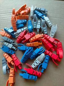 RJ45 موصل صب الحذاء رمادي PVC سدادة إيثرنت وكابل موصلات فئة المنتج - Product Image 3