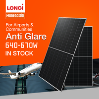 Module PV anti-éblouissement Longi 640w 645w 650w 660w 665w 670W panneau solaire pour les ménages résidentiels aéroports projets solaires Higways
