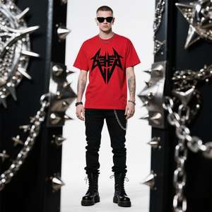 Camisetas de gran tamaño para hombre de alta calidad 100% algodón 260 gramos diseño personalizado e impresión de logotipo impresión DTG - Product Image 1