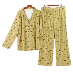 Pigiama <span class=keywords><strong>da</strong></span> <span class=keywords><strong>Donna</strong></span> <span class=keywords><strong>Taglie</strong></span> <span class=keywords><strong>Forti</strong></span> SMOOTH in Seta di Latte, Cardigan a Maniche Lunghe per Autunno e Inverno, Set Pigiama Femminile - Product Image 5