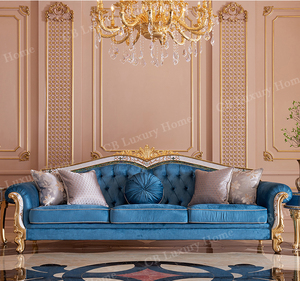 <span class=keywords><strong>Chaise</strong></span> <span class=keywords><strong>longue</strong></span> de style français, canapé en bois massif sculpté doré, meubles de salon, fauteuil d'appoint en provenance du Guangdong - Product Image 5