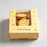 Boîte à biscuits personnalisée avec impression de logo, boîte à biscuits pliante carrée biodégradable pour cadeaux, desserts et biscuits