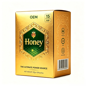 <span class=keywords><strong>Miel</strong></span> Energética <span class=keywords><strong>y</strong></span> <span class=keywords><strong>de</strong></span> Resistencia en Bolsitas <span class=keywords><strong>de</strong></span> 16g, <span class=keywords><strong>Miel</strong></span> Pura + 100mg Tongkat Ali + 100mg Maca + 50mg Ginseng, Mejora el Rendimiento, 15 Porciones - Product Image 1