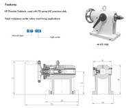 Contre-pointe manuelle HT135 HT160 HT210 pour table rotative CNC et fraiseuse, réglable en acier allié