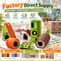 Maison pour chat cylindrique en feutre double couche, condo multi-chats avec lit supérieur, abri intérieur pour animaux de compagnie, couleur personnalisée, vente en gros