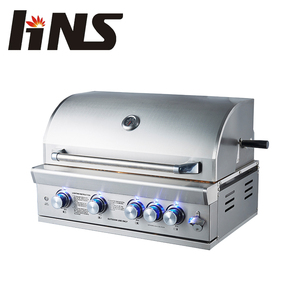 Prix <span class=keywords><strong>pas</strong></span> <span class=keywords><strong>cher</strong></span> 32 pouces en acier inoxydable 4 brûleurs charbon de bois et gaz barbecue cuisine extérieure avec <span class=keywords><strong>rôtissoire</strong></span> - Product Image 1