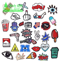 Op maat gemaakte geborduurde patches bloemen naam badge patch set voor kinderen volwassenen kleding tassen hoeden