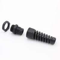 Passe-câbles industriels étanches IP68 en nylon PA66 PG13.5 anti-torsion avec douille de décompression flexible pour connecteurs de câbles