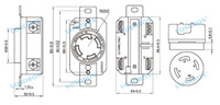 Prise et connecteur à verrouillage par torsion NEMA L14-30R & L14-30P, adaptateur de prise à verrouillage pour générateur 30 ampères 125/250V 3 pôles 4 fils avec mise à la terre