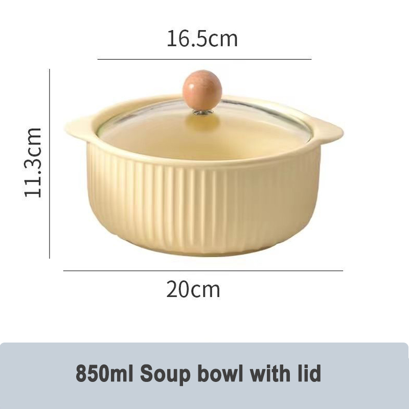 850ml di zuppa con coperchio-giallo crema