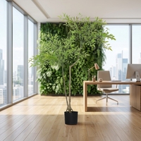 Arbre en bambou Nandina artificiel, plante tropicale artificielle, décoration réaliste, plantes vertes artificielles pour la maison et le jardin