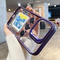 Coque de téléphone en métal pour objectif d'appareil photo iPhone 18 Pro Max, compatible avec les modèles 17, 16 Plus, 12, 13, 15, avec protection en verre trempé transparent et coque rigide.