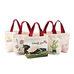 Bolsa de Lona Personalizada en Stock, Regalo Promocional para Clases de Tutoría, Souvenir, Bolso de Hombro Pequeño Informal con Dibujos Animados para Mujer - Product Image 2