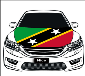 Funda Elástica para Capó de Coche con la Bandera Nacional de Nigeria, Cubierta Decorativa para Capó de Motor para Exhibiciones de Automóviles - Product Image 3
