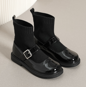 Nouvelles Bottes Courtes en Cuir pour Enfants et Grandes Filles, Style Princesse, avec Dentelle, pour l'Automne et l'Hiver - Product Image 2