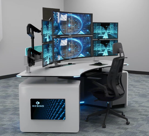 <span class=keywords><strong>Console</strong></span> intelligente de salle de commande au design moderne personnalisée Mobilier d'affaires Consoles de centre de commande ergonomiques pour atelier centre commercial - Product Image 1