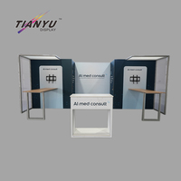Stands modulables personnalisés pour événements, rayonnages d'exposition sur mesure, présentoirs pour salons professionnels, stands polyvalents