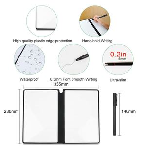 Writing Whiteboard Notebook Leather Double-sided Rewritable Whiteboard Notepad <b>Memo</b> <b>Pad</b> Notebook for Students - Product Image 6
