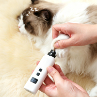 Nagelschleifer für Haustiere, Elektrischer Nagelschleifer für Katzen und Hunde, Leiser, Geräuscharm, LED, 2 Geschwindigkeiten, Diamantschleifstein, Wiederaufladbar, USB Typ C