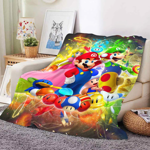 Coperta in Flanella Personalizzata con Stampa Digitale 3D a Tema Cartone Animato Fratelli Funghi e Principesse, Morbida al Tatto e Ottima <span class=keywords><strong>per</strong></span> il Calore - Product Image 2