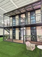Villa Modulaire Extérieure de Luxe à Deux Étages, Conteneur Extensible Moderne de 20 pieds à Double Aile, Étanche et Préfabriquée pour Famille