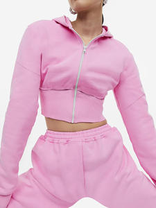 2025 Neue 2-teilige Hose Set Crop Top Sweat suits Damen Jogging hose und Hoodie Zweiteilige Outfits Set Herbst Winter Kleidung für Damen - Product Image 4