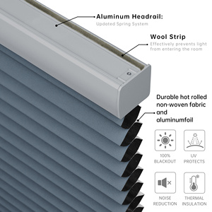 SAMADHI Custom Cordless Blackout Honeycomb Shades <b>Thermal</b> Insulated Cellular <b>Window</b> Blinds Child Safe for Bedroom Nursery - Product Image 5