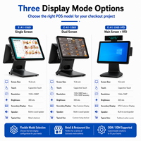 Terminal POS Táctil Capacitivo de 15.6 Pulgadas, Máquina de Caja Registradora de Escritorio Compatible con Cajón de Efectivo, Escáner, Impresora de Recibos, Hardware POS