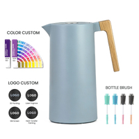 Thermos classique en acier inoxydable à double paroi isolé sous vide de haute qualité 304, personnalisé, 1L 1.3L, pot à café, 12-24 heures