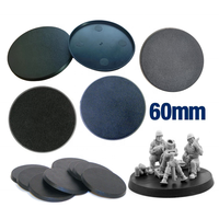 Bases rondes en plastique de 60 mm pour miniatures de wargames, bases pour figurines de jeux de table Warhammer, bases de modèles pour jeux de table